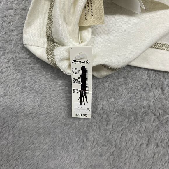 Madewell‎ Mens Shirt XS Recycled Cotton Blend Henley Creme Fraiche NL138 - Picture 6 of 8